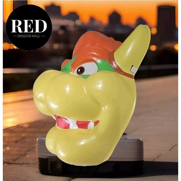 NINTENDO SUPER MARIO BROS BOWSER ADULT MASK COSPLAY HALLOWEEN COSTUME - Picture 4 of 7